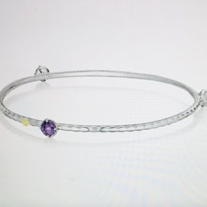 Tacori Bangle Bracelet featuring Amethyst, Rose Amethyst & White Chalcedony